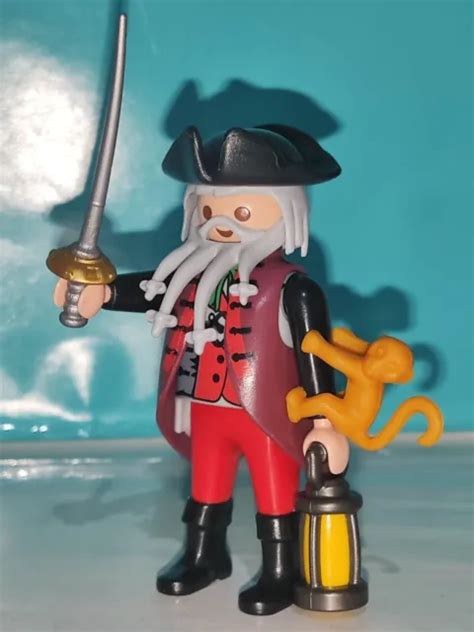 PLAYMOBIL FIGURE CAPTAIN Pirate Monkey Ship Galleon Figures Pirates