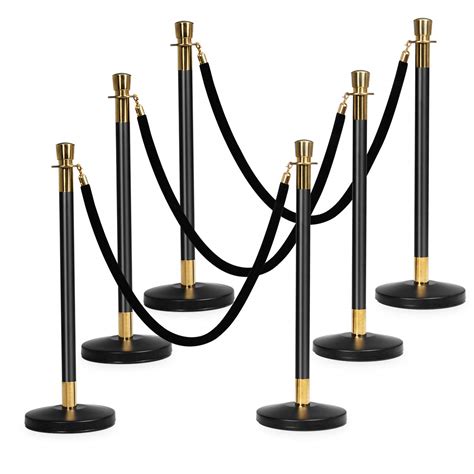 Buy Goplus6pcs Stanchion Set Crowd Control Barrier Stainless Steel