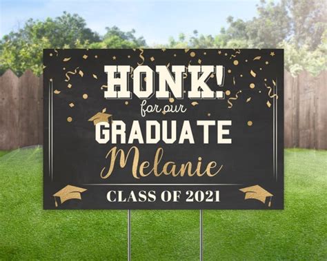 Graduation Yard Sign Class Of 2021 Lawn Sign Graduate Outdoor Banner Congratulations Yard