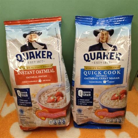 Jual Quaker Instant Oatmeal 200 Gr Quaker Quick Cook Oatmeal 200 Gram Quaker Biru Quaker Oats