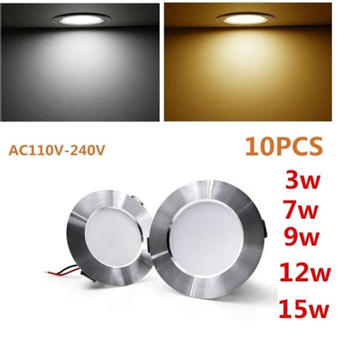 Set Of Pcs Ultra Bright Round Led Downlight W W W W Aluminum