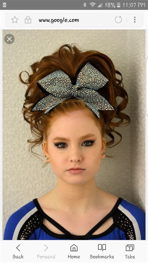 Pin By Katie Timmons On Cheer Cheer Hair Cheerleading Hairstyles