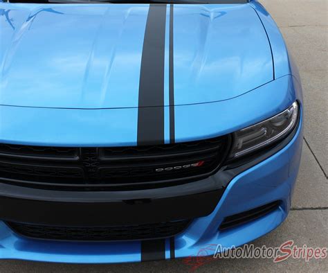 2015 2019 Dodge Charger Hood Stripe E Rally Euro Racing Vinyl Graphics Auto Motor Stripes