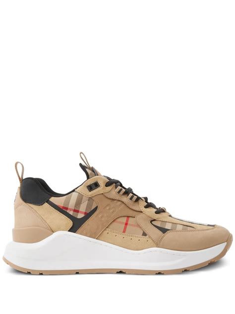 Burberry Sneakers Mit Vintage Check Nude FARFETCH DE