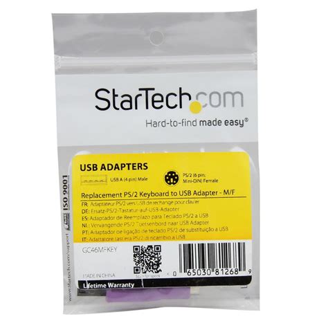 Startech Replacement Ps Keyboard To Usb Adapter F M Keyboard