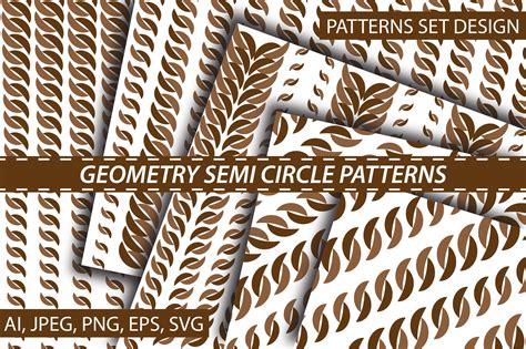 Geometric Semi Circle Pattern Graphic by SIKEY STUDIO · Creative Fabrica