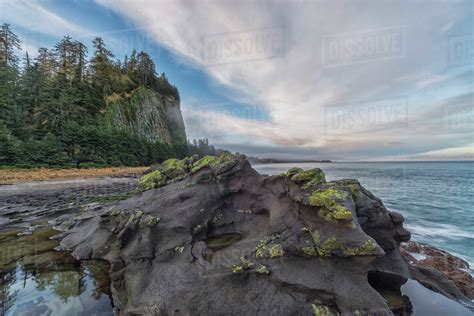 The Volcanic Bedrock Near Tow Hill Haida Gwaii At Sunrise Naikoon