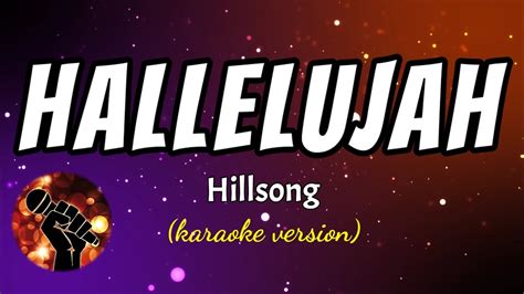 Hallelujah Hillsong Karaoke Version Youtube