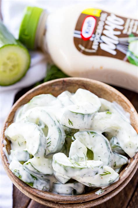 Creamy Cucumber Salad With Mayo