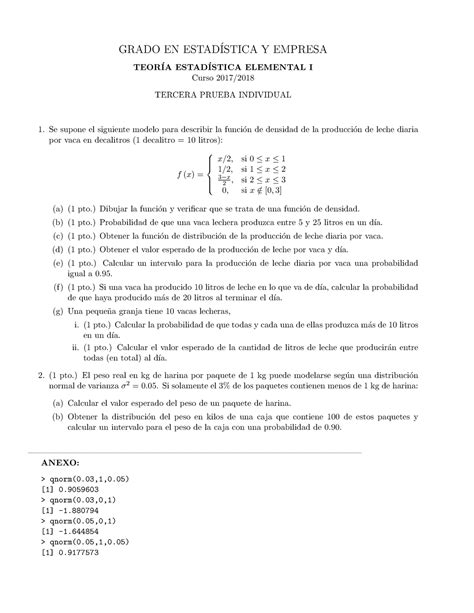 Parcial Grado En Estad Istica Y Empresa Teor Ia Estad