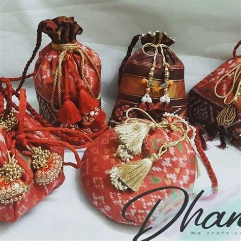 Draw String Weave Assorted Patan Patola Silk Potli Bag At Rs 2500 Piece