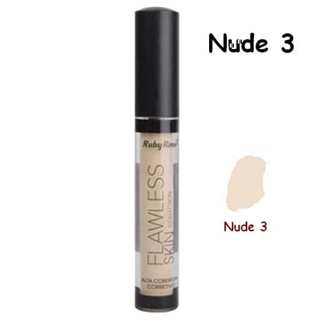 Corretivo Líquido Flawless Cor Nude 3 Ruby Rose HB8080 Tudo de