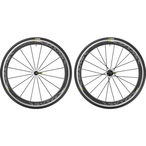 Mavic Cosmic Pro Carbon Wts Wheelset Clincher With Tires Black