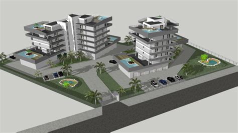 Residence With 18 Apartments 3d Warehouse