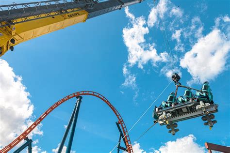 Ice Breaker Track Complete And First Train In Place At SeaWorld Orlando