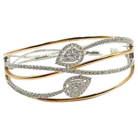 Bold 18kt Diamond Bangle At 1stdibs