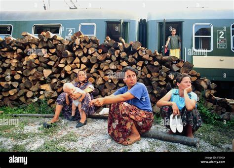 War In The Ex Yugoslavia Train Of Bosnian Refugees Escaping From