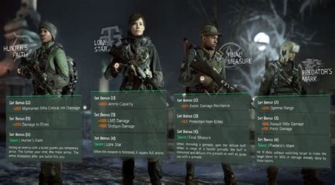 The Division Update 1 2 Gear Sets Detailed In Full Game Rant