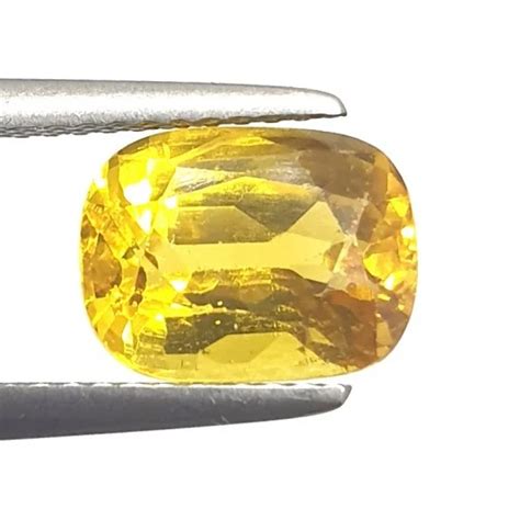 3 55 Ct 4 Ratti Certified Earth Mined Yellow Sapphire Finest Quality At