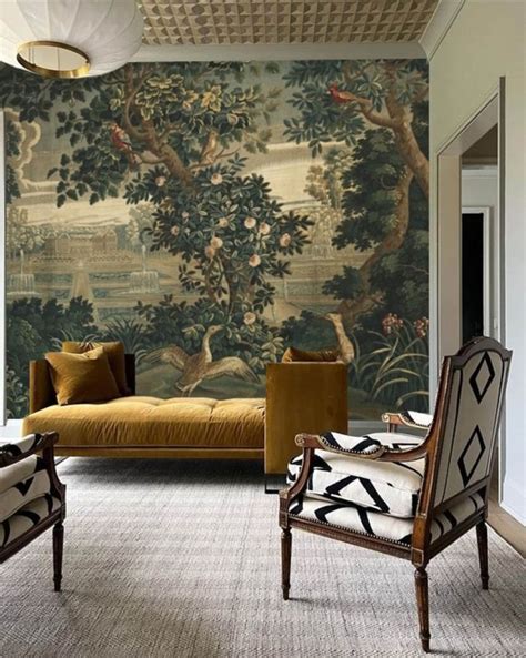 French Antique Wallpaper Scenic Wallpaper Mural Landscape Etsy In 2023 Antique Wallpaper