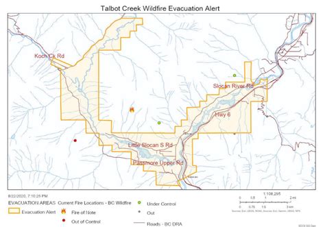 305 Homes On Evacuation Alert Due To Wildfire In Slocan Valley