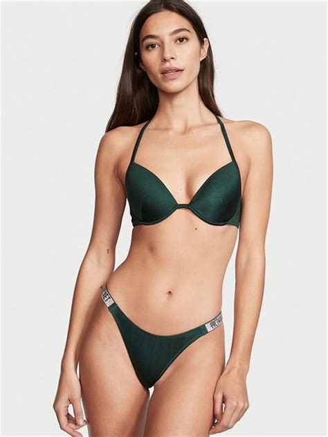 Işıltılı Askılı Malibu Fabulous Push Up Bikini Üstü Saklı Vs26378664