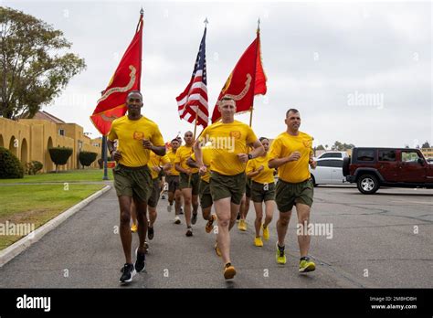 U S Marines With Fox Company Nd Recruit Training Battalion Run In