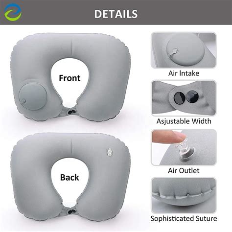 Ultralight Hand Press Inflatable Cylindrical Cervical Travel Pillow