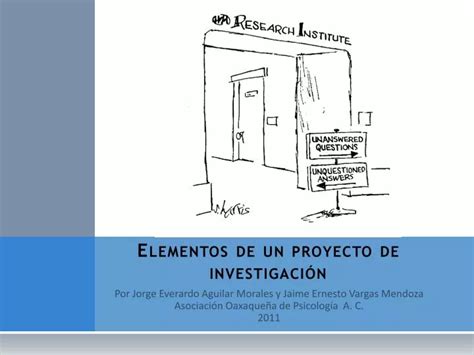 PPT Elementos de un proyecto de investigación PowerPoint Presentation