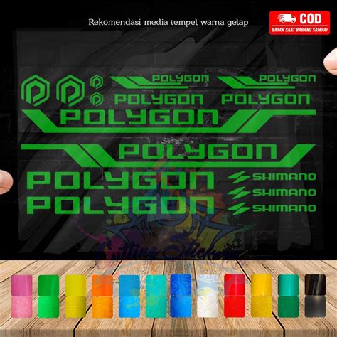 Jual Cutting Stiker Polygon Variasi Sepeda Sticker Frame Aksesoris Body