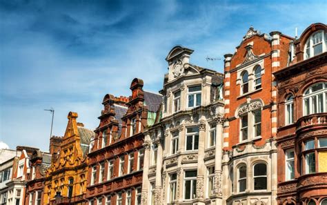 Old Buildings in Central London, UK Stock Image - Image of houses, road ...