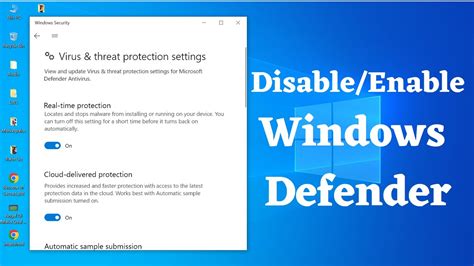 How To Disableenable Windows Defender In Windows 10 Operating System Learn With Sazzad Youtube