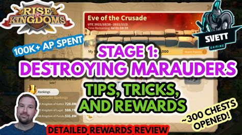 Rise Of Kingdoms PRE KVK STAGE 1 MARAUDERS 300 CHESTS TIPS