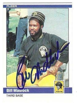 Autographed Bill Madlock Pittsburgh Pirates Fleer Card Main Line