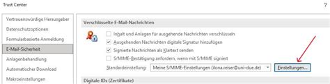 Zertifikat Zum Signieren Und Verschlüsseln Von E Mails Verwenden