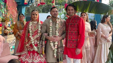 Rjds Tejashwi Yadav Gets Married In Low Key Ceremony Tej Pratap