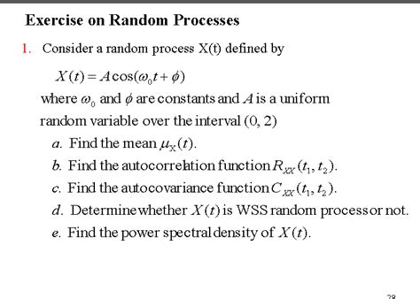 Solved Exercise On Random Processes Consider A Random Chegg