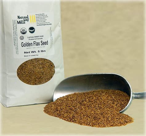 Natural Way Mills Organic Golden Flax Seed Organic Grains Organic