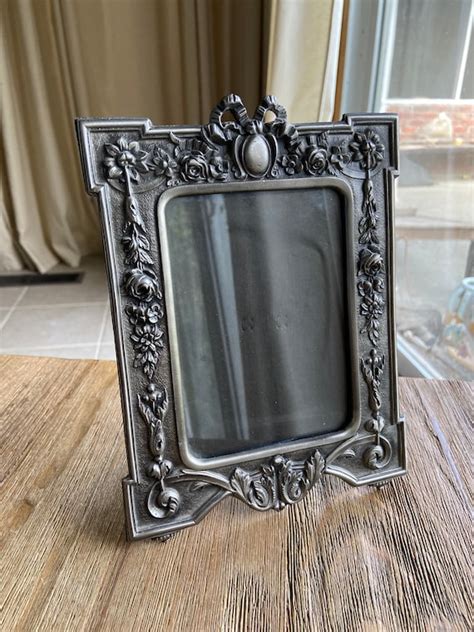 Vintage Pewter Picture Frame Etsy