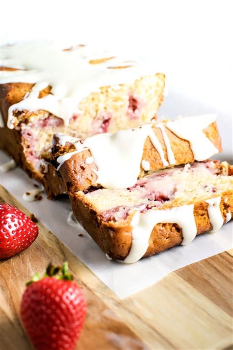 Glazed Strawberry Cream Cheese Bread Recipe Chefthisup