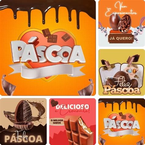 Posts Prontos para Páscoa 04 Pack Canva 15 Artes