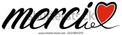 Thank You French Language Black Vector Stock Vector Royalty Free