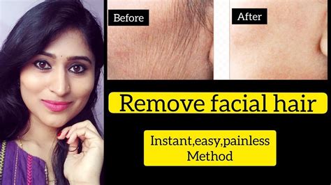 How To Remove Facial Hair Instantly At Home Easy And Quick Hair