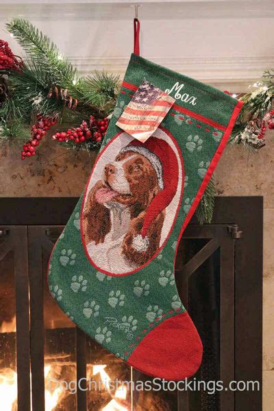 Springer Spaniel Personalized Dog Christmas Stocking