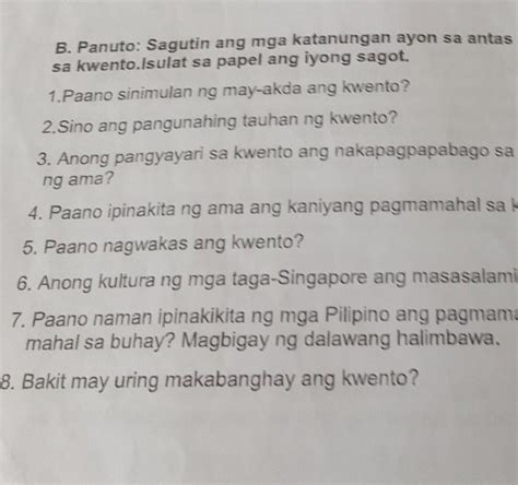 2 Sino Ang Pangunahing Tauhan Ng Kwento Na Ama At Anak Brainly Ph