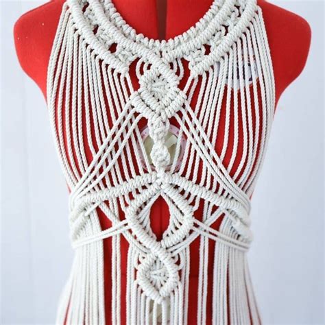 Macrame Dress Custom Fit Macrame Clothing Etsy In 2021 Macrame