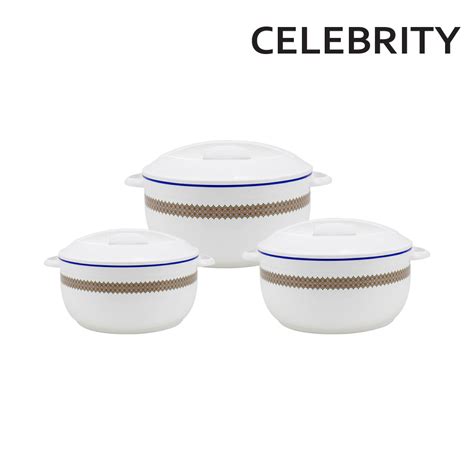 Sq Professional 8531 Celebrity Dlx Insulated Casserole Set 3pc White