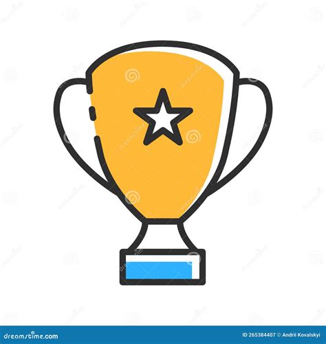 Winner Cup Award Icon Vector Illustration Concept Stock Illustration