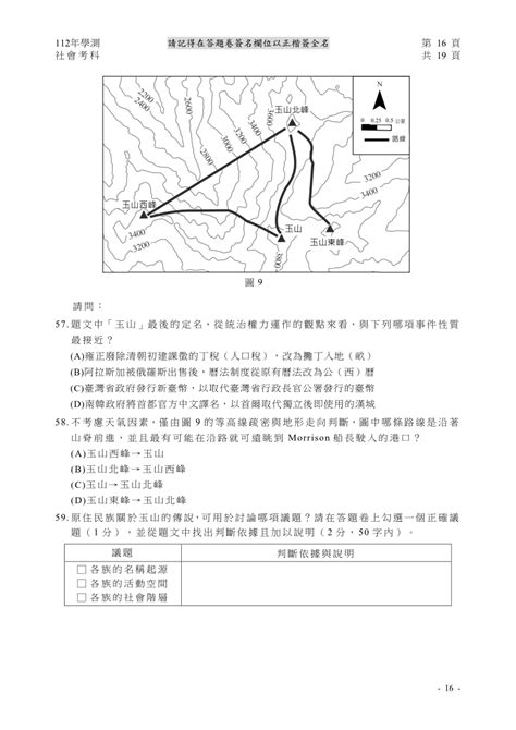 112大學學測社會科完整試題及解答 商妮吃喝遊樂