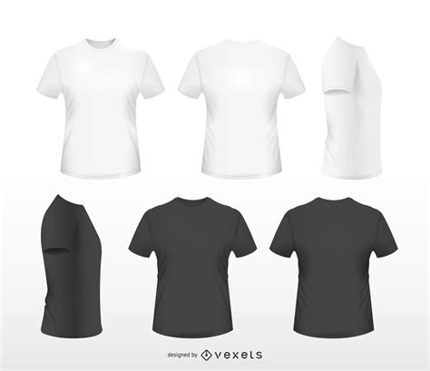 Baixar Vetor De Conjunto De Camisetas Realistas